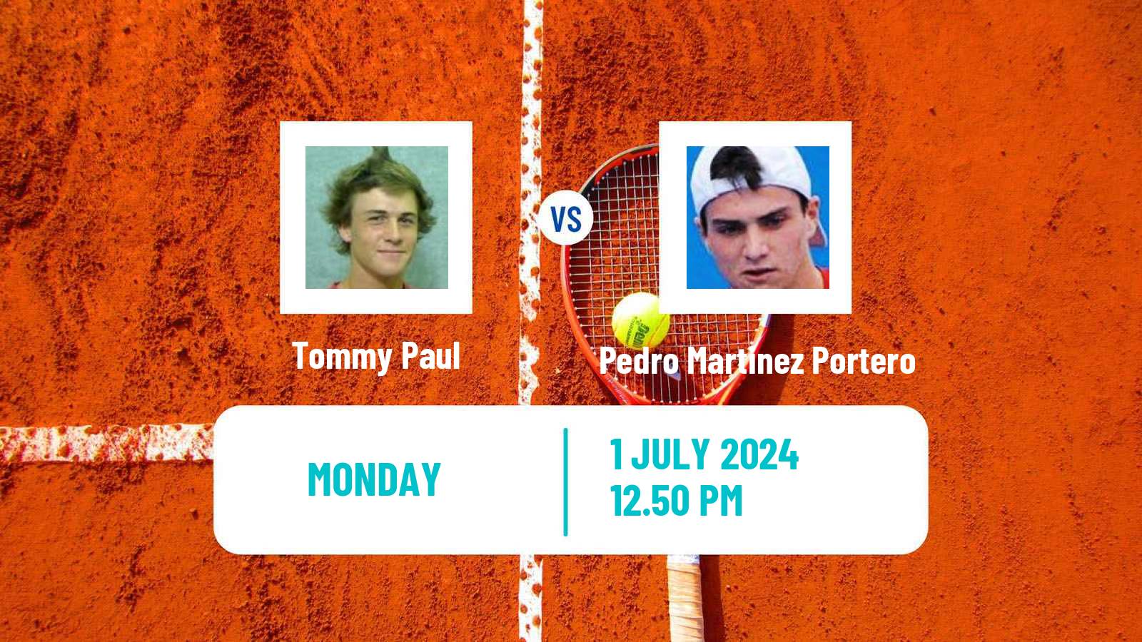 Tennis ATP Wimbledon Tommy Paul - Pedro Martinez Portero