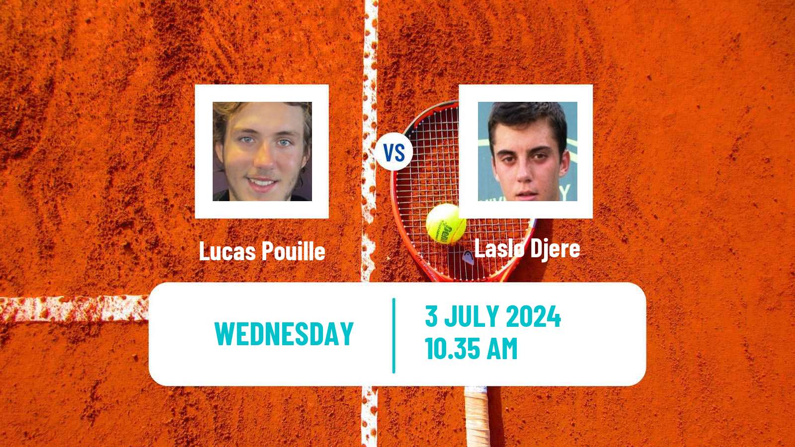 Tennis ATP Wimbledon Lucas Pouille - Laslo Djere
