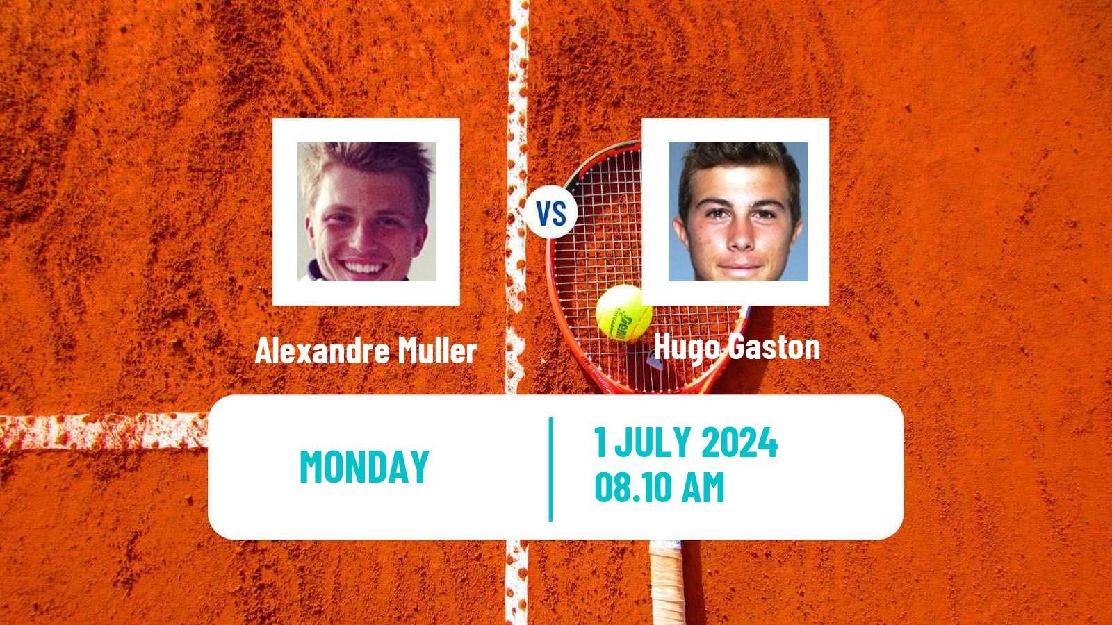 Tennis ATP Wimbledon Alexandre Muller - Hugo Gaston