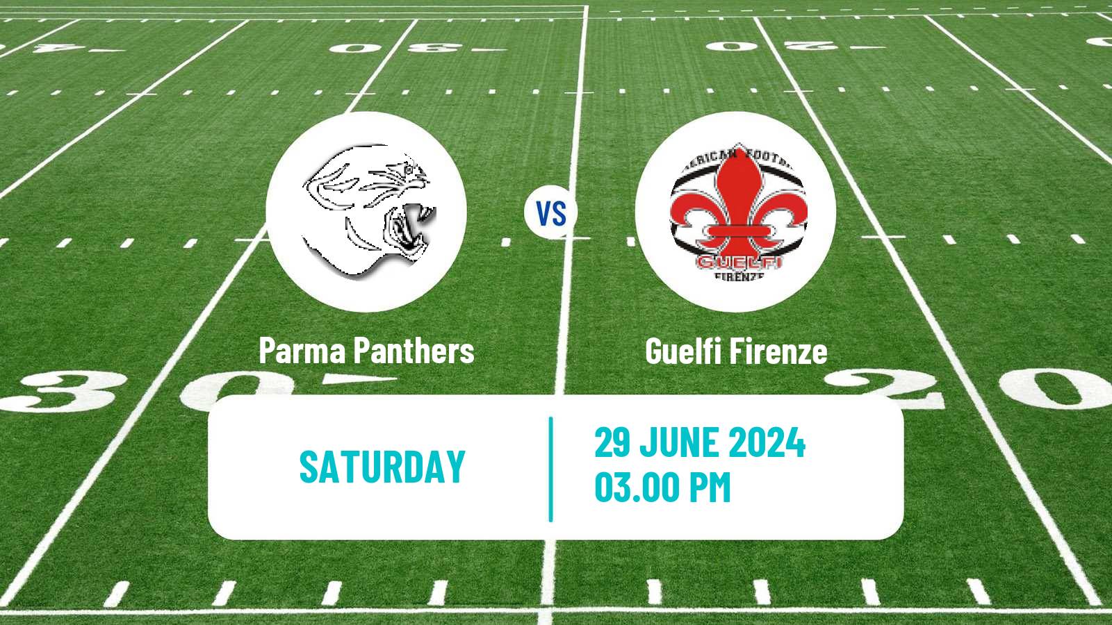 American football Italian IFL Parma Panthers - Guelfi Firenze