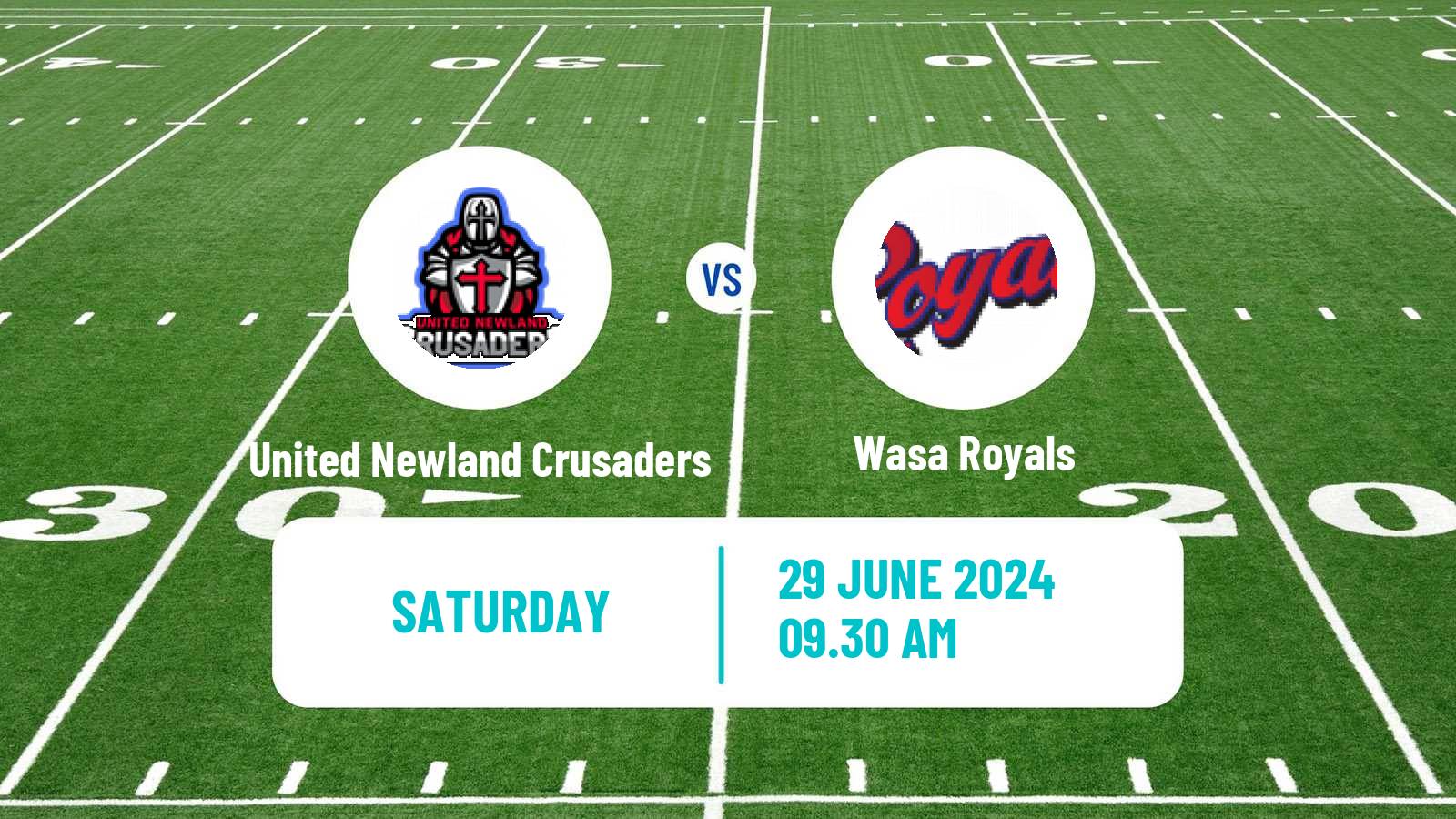 American football Finnish Vaahteraliiga United Newland Crusaders - Wasa Royals