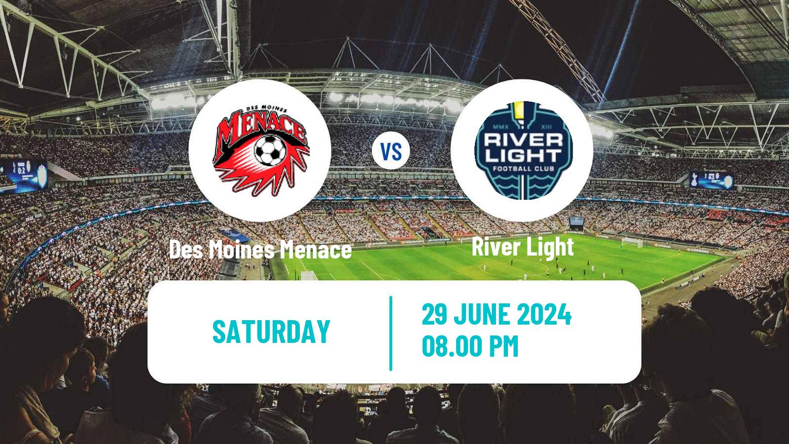 Soccer USL League Two Des Moines Menace - River Light