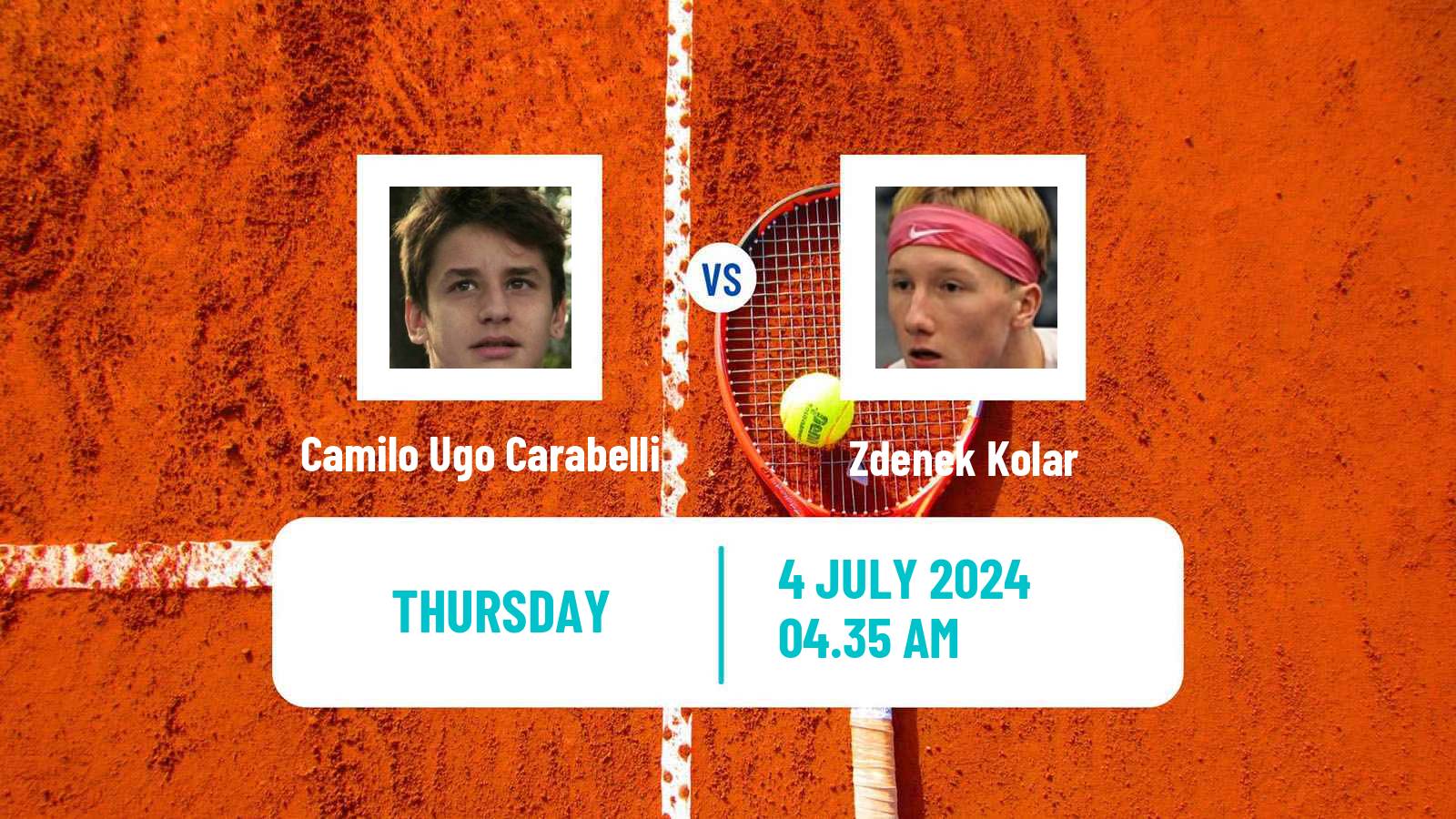 Tennis Karlsruhe Challenger Men Camilo Ugo Carabelli - Zdenek Kolar