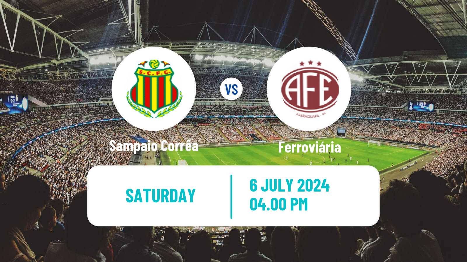 Soccer Brazilian Serie C Sampaio Corrêa - Ferroviária