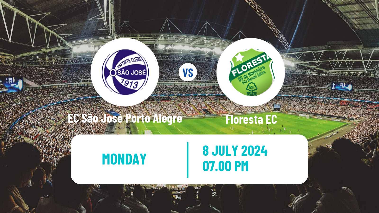 Soccer Brazilian Serie C EC São José Porto Alegre - Floresta