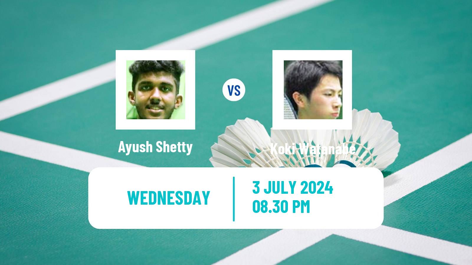 Badminton BWF World Tour Canada Open Men Ayush Shetty - Koki Watanabe