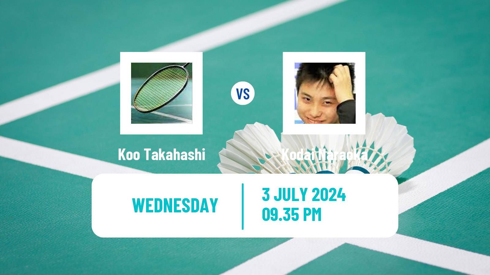 Badminton BWF World Tour Canada Open Men Koo Takahashi - Kodai Naraoka