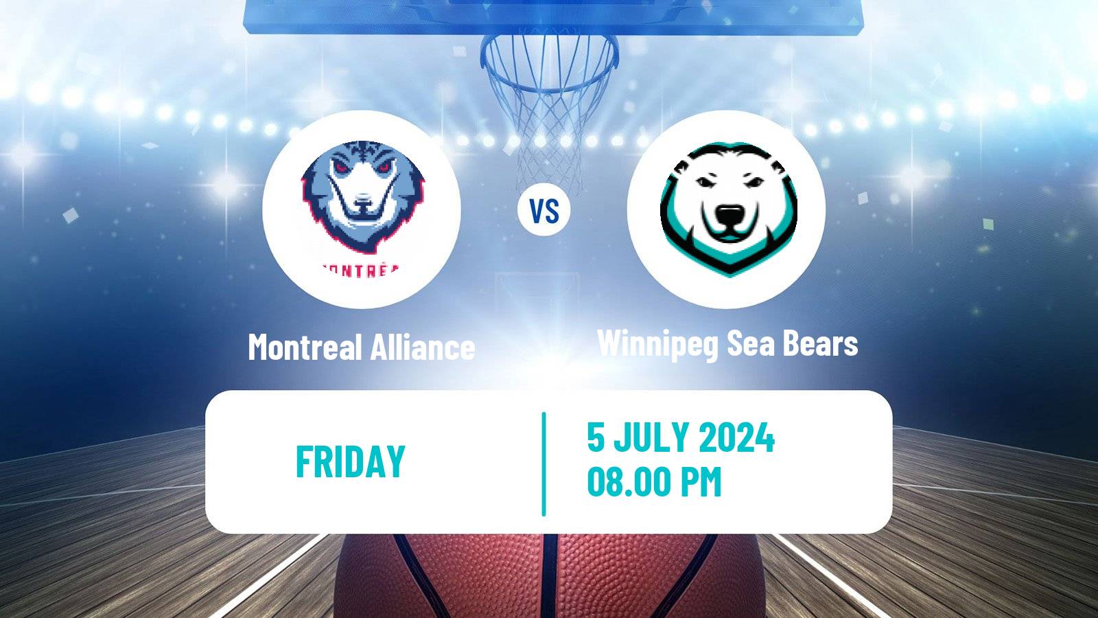 Basketball Canadian CEBL Montreal Alliance - Winnipeg Sea Bears