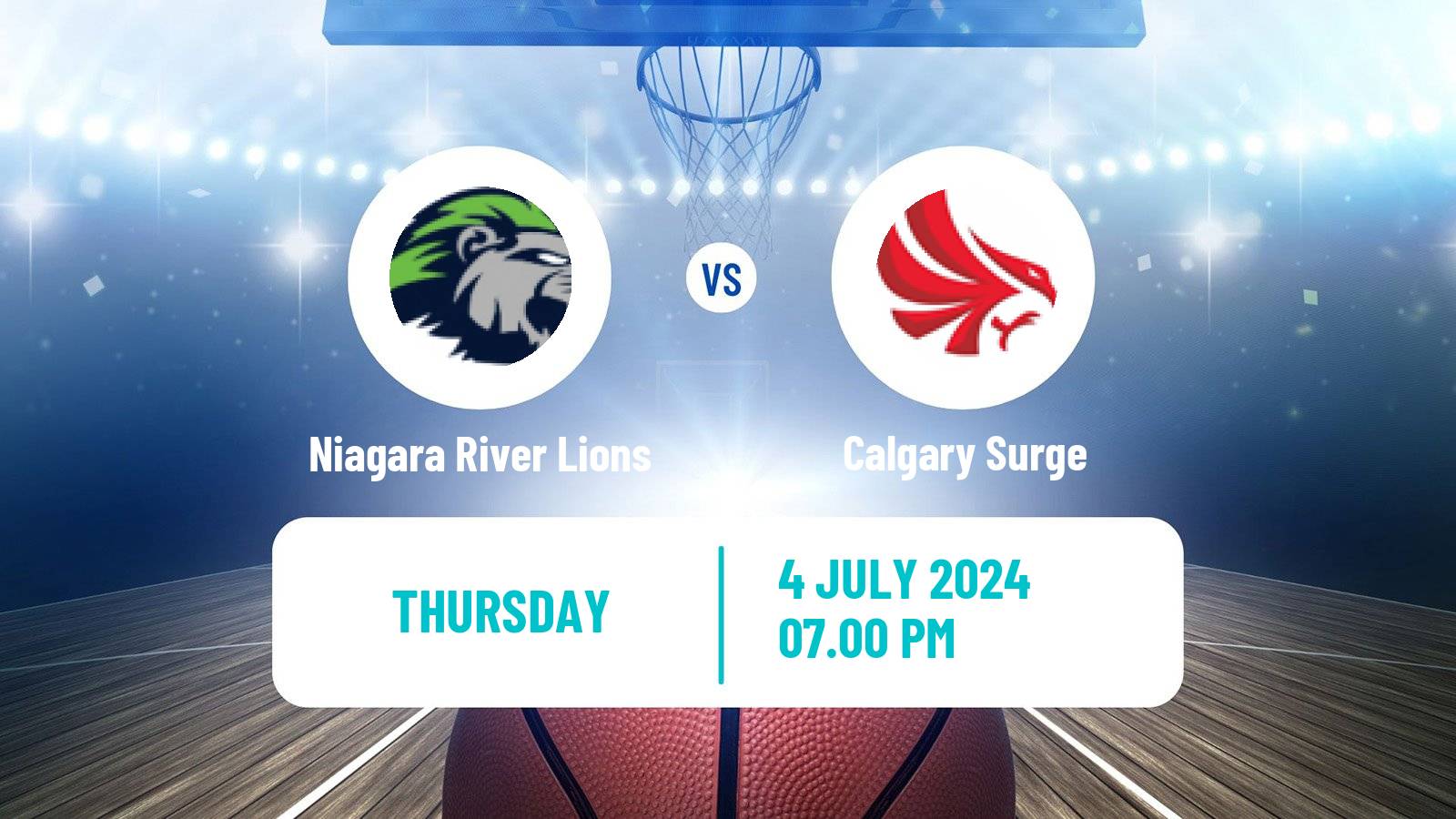 Basketball Canadian CEBL Niagara River Lions - Calgary Surge