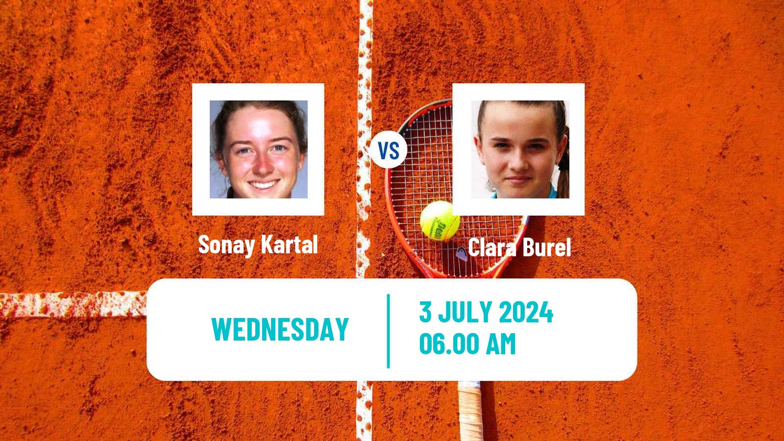 Tennis WTA Wimbledon Sonay Kartal - Clara Burel