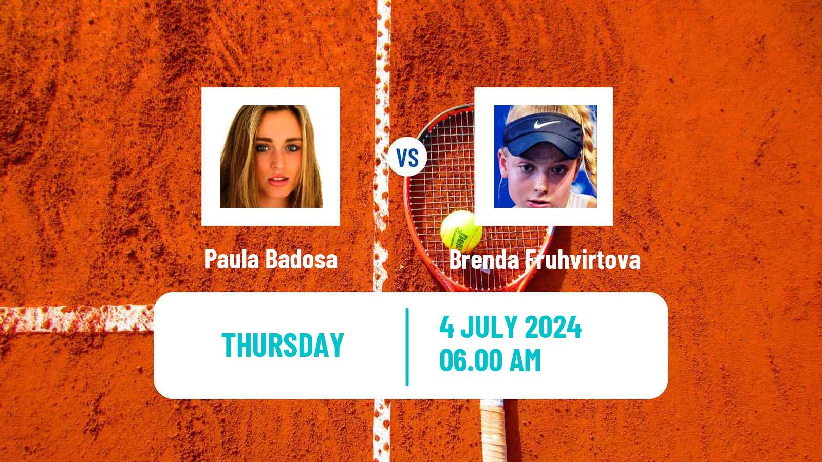 Tennis WTA Wimbledon Paula Badosa - Brenda Fruhvirtova