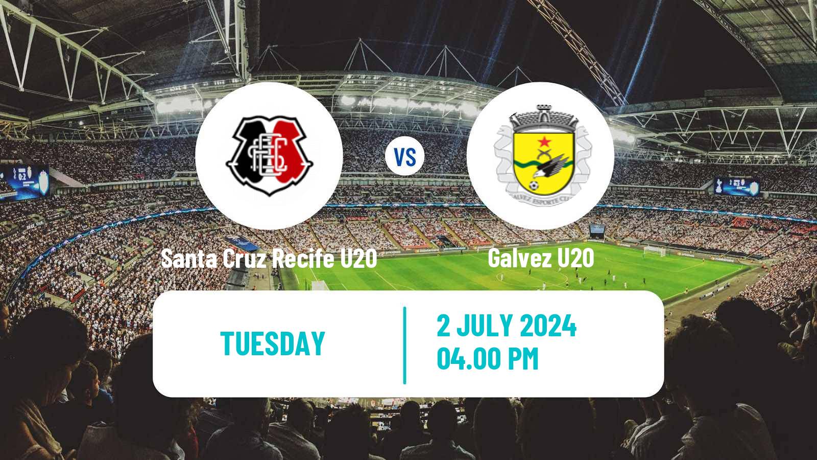Soccer Brazilian Acreano U20 Santa Cruz Recife U20 - Galvez U20
