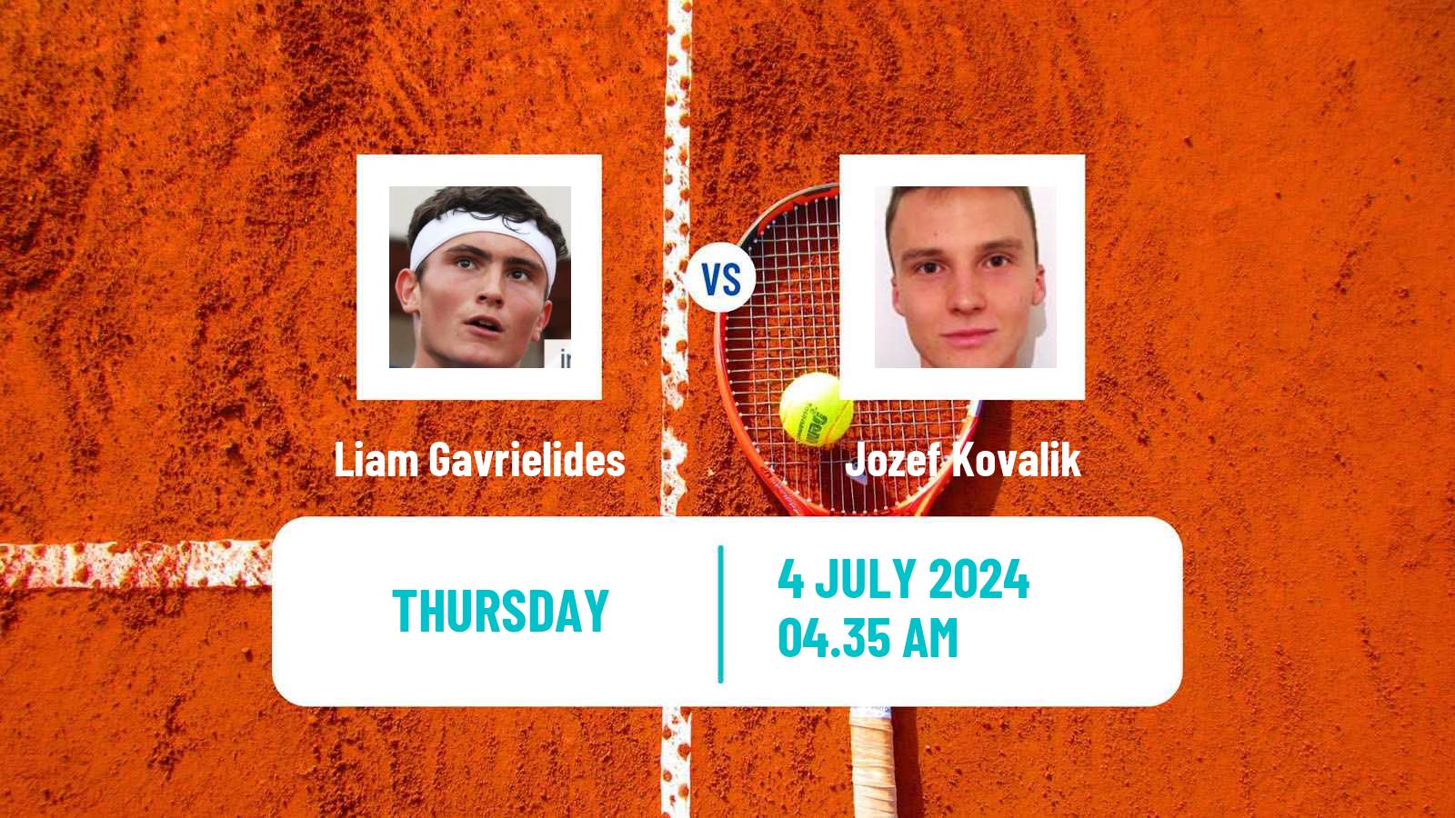 Tennis Karlsruhe Challenger Men Liam Gavrielides - Jozef Kovalik