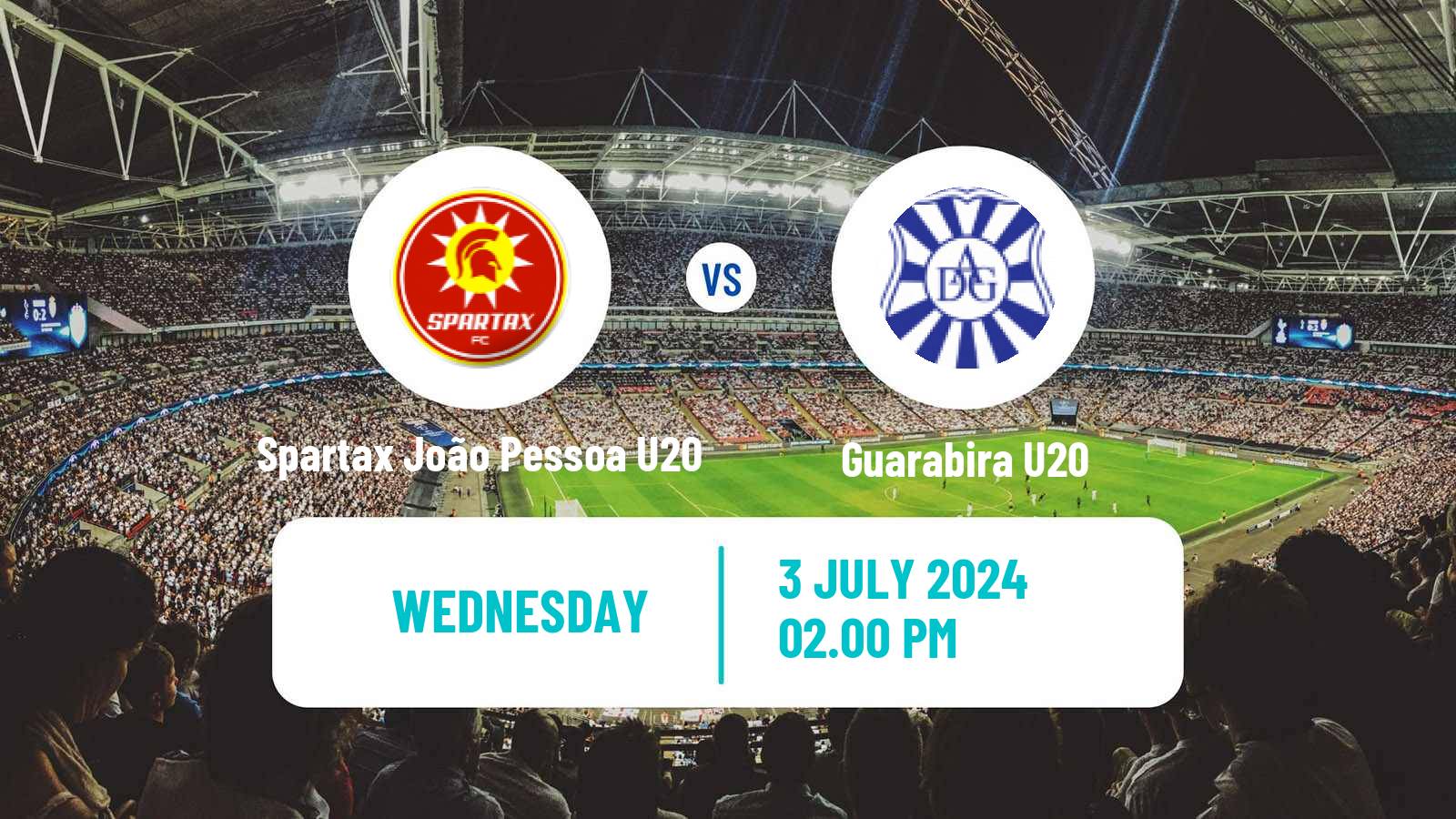 Football Brazilian Paraibano U20 Spartax João Pessoa U20 - Guarabira U20