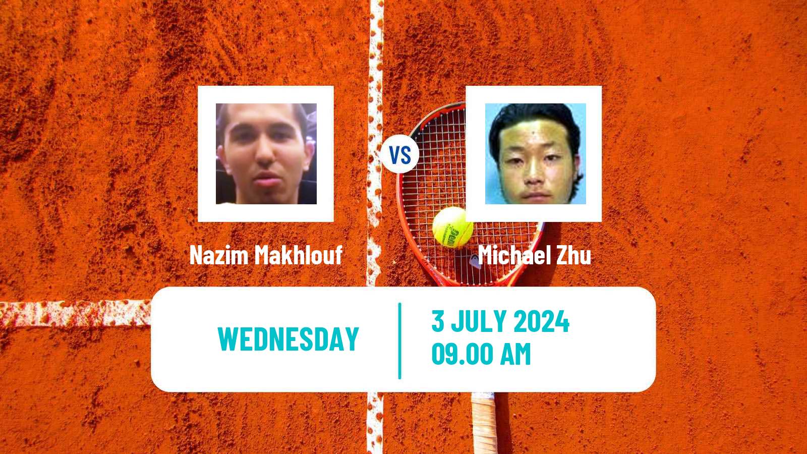 Tennis ITF M15 Monastir 27 Men Nazim Makhlouf - Michael Zhu