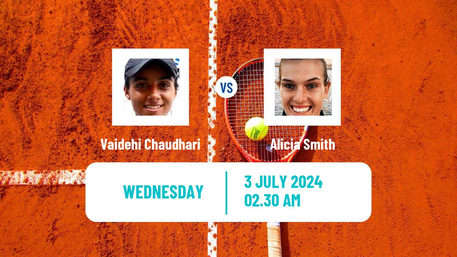 Tennis ITF W35 Nakhon Si Thammarat 2 Women Vaidehi Chaudhari - Alicia Smith