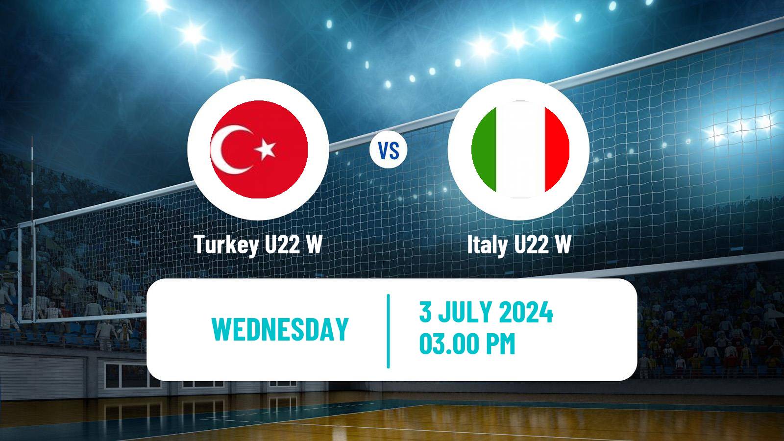 Volleyball European Championship U22 Volleyball Women Turkey U22 W - Italy U22 W