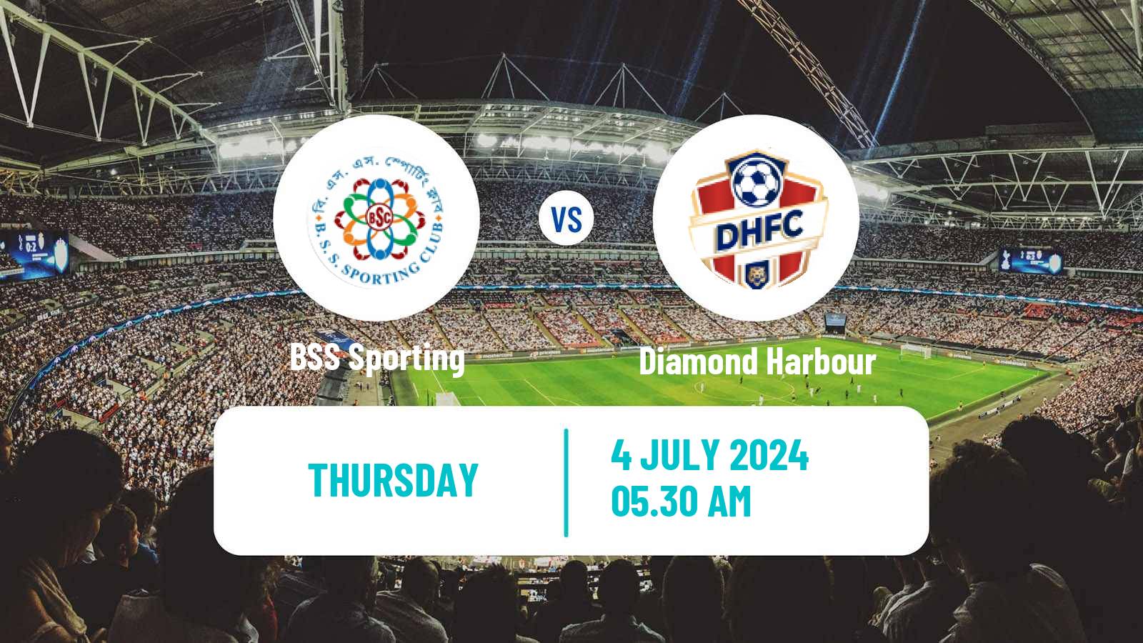 Soccer Calcutta Premier Division BSS Sporting - Diamond Harbour