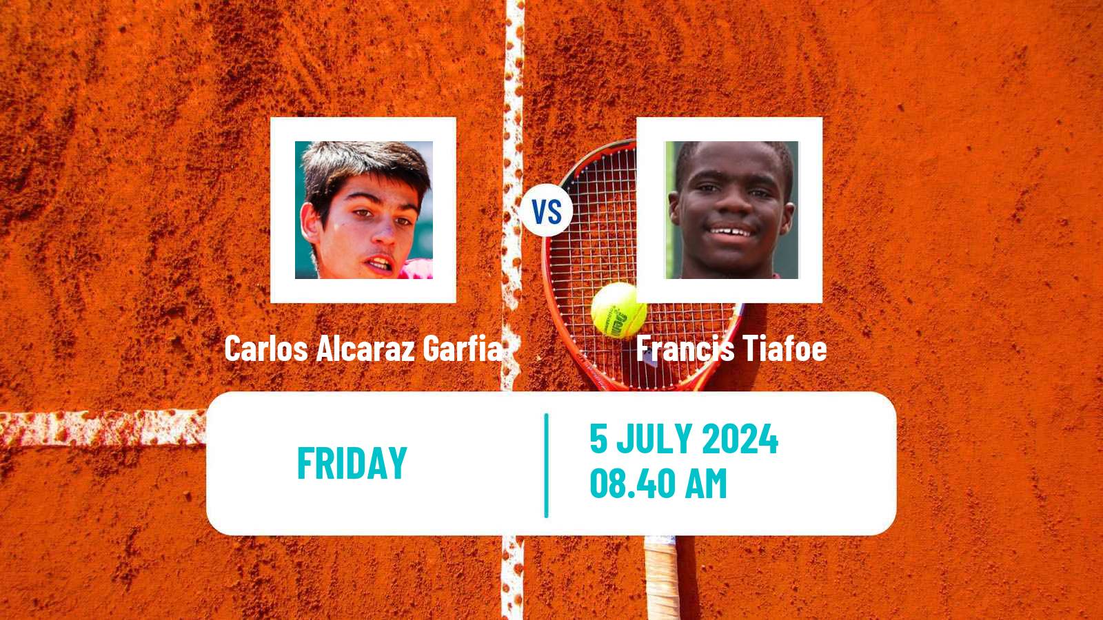 Tennis ATP Wimbledon Carlos Alcaraz Garfia - Francis Tiafoe
