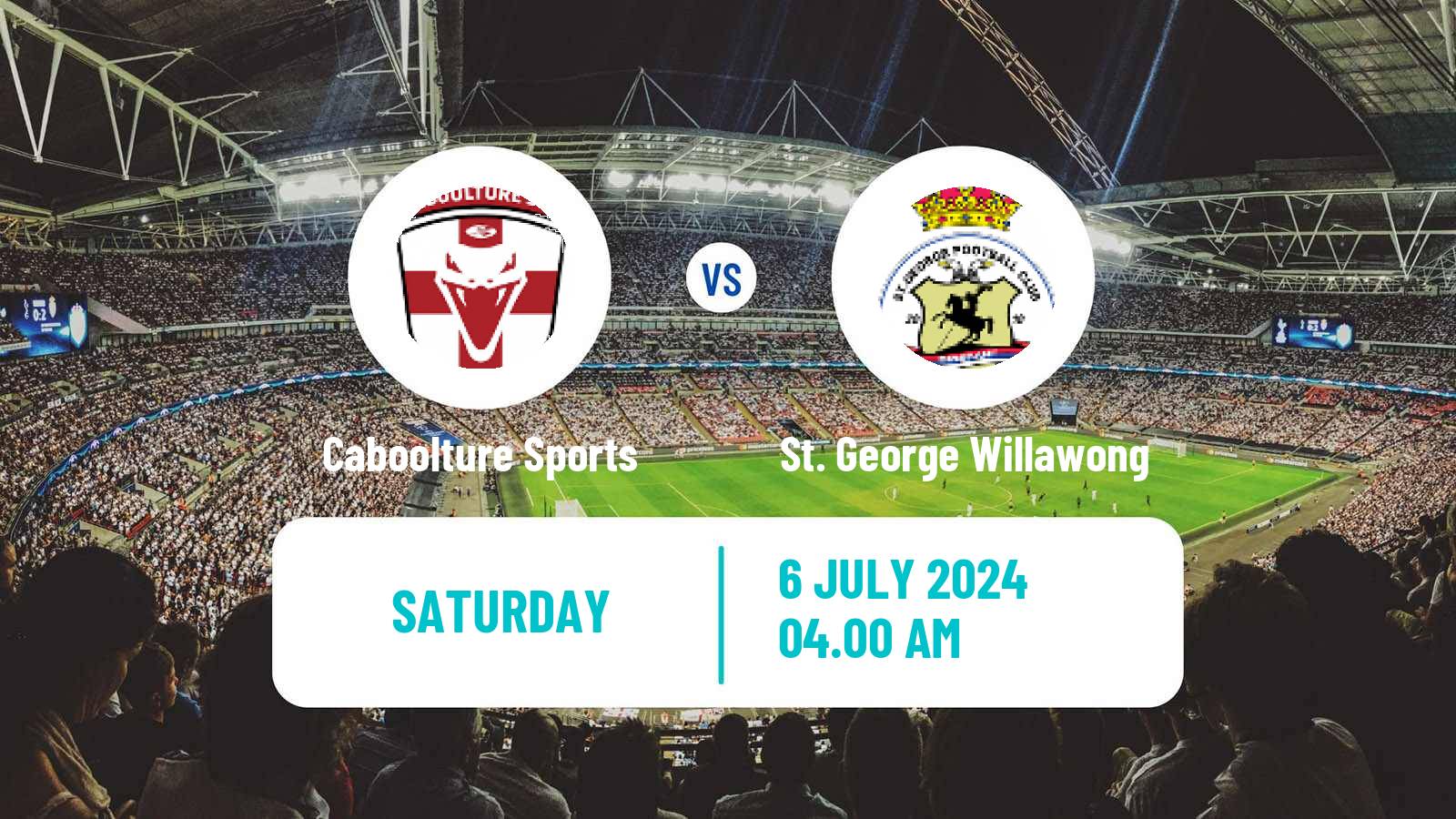Soccer Australian Queensland Premier League Caboolture Sports - St. George Willawong