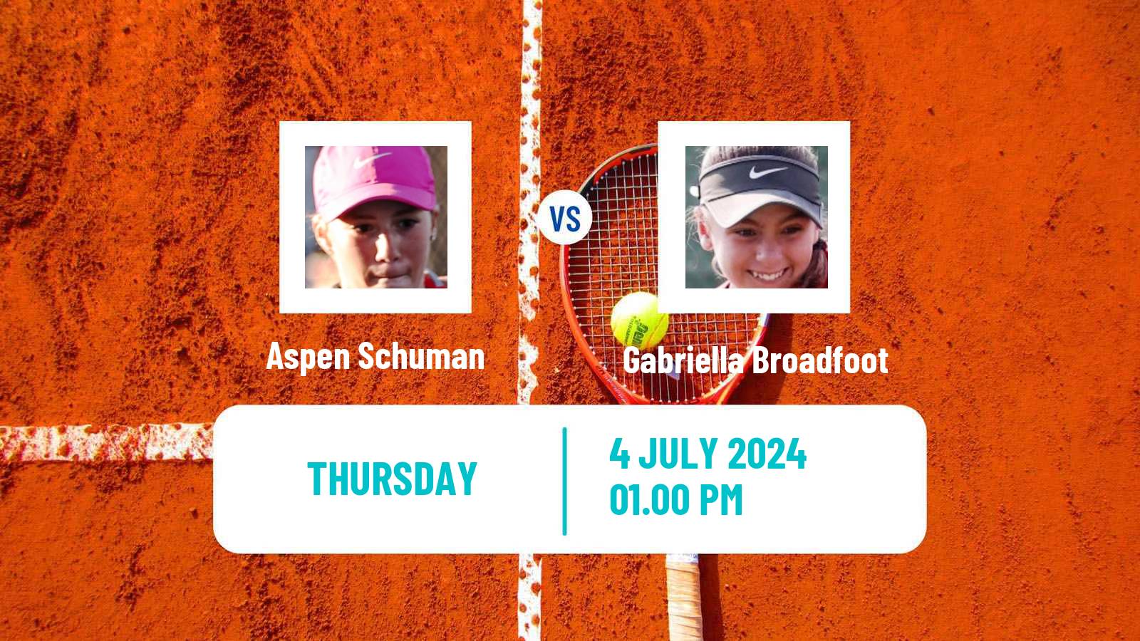 Tennis ITF W15 Lakewood Ca Women Aspen Schuman - Gabriella Broadfoot