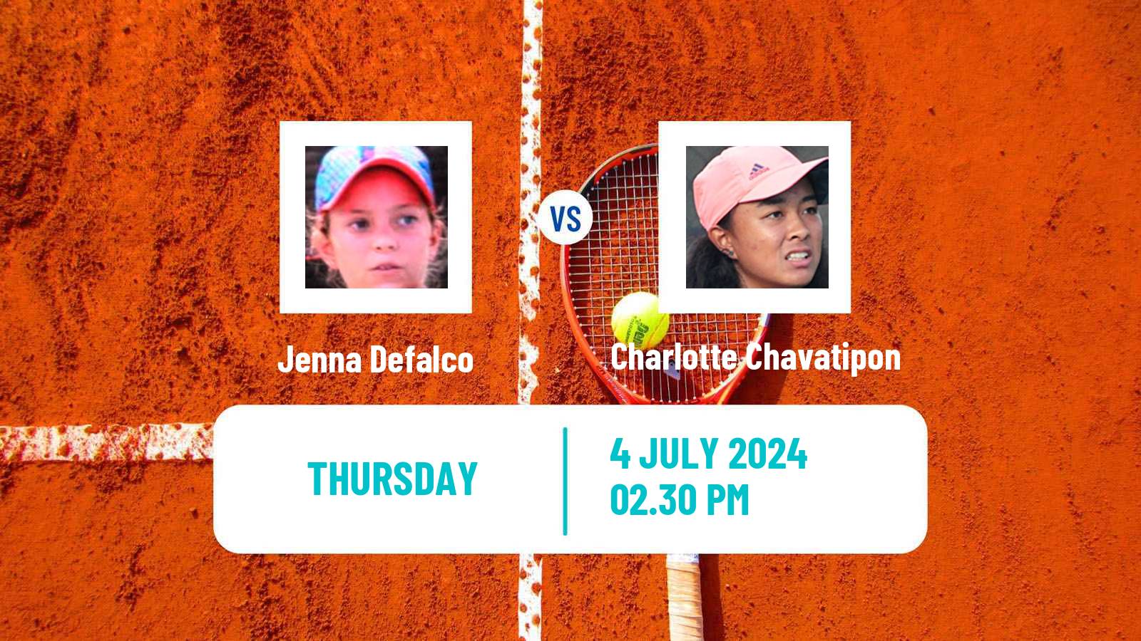 Tennis ITF W15 Lakewood Ca Women Jenna Defalco - Charlotte Chavatipon