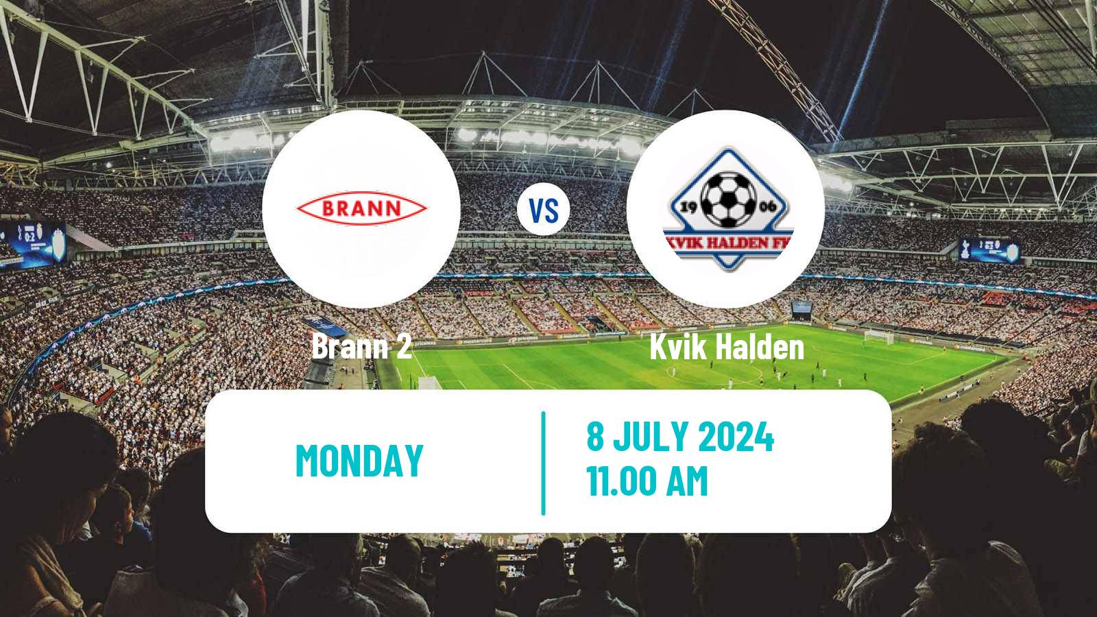 Football Norwegian Division 2 - Group 1 Brann 2 - Kvik Halden