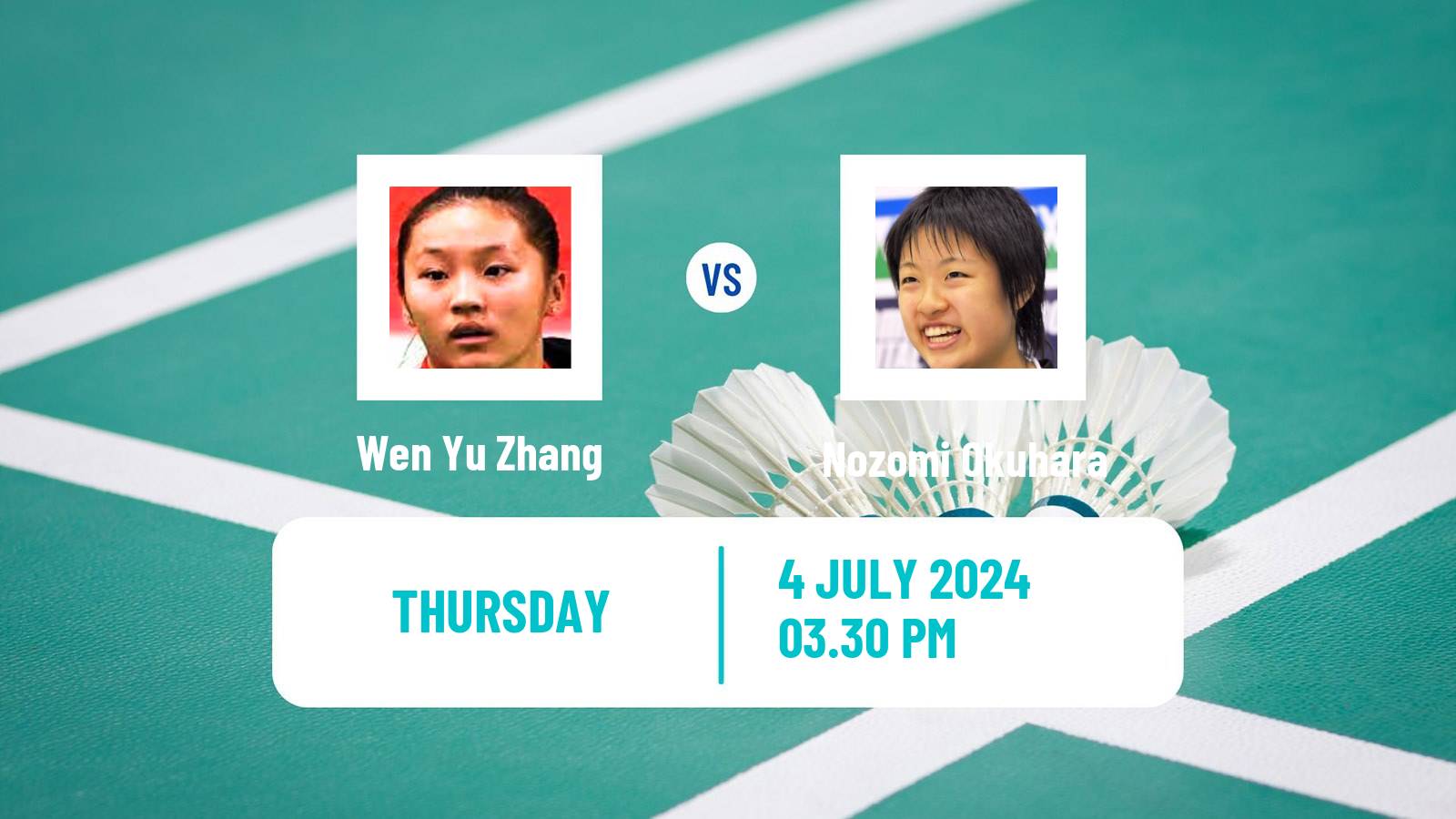 Badminton BWF World Tour Canada Open Women Wen Yu Zhang - Nozomi Okuhara