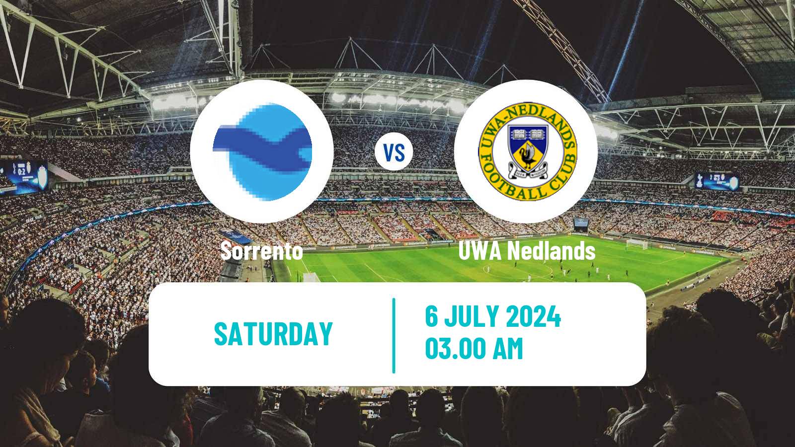 Soccer Australian WA State League Sorrento - UWA Nedlands
