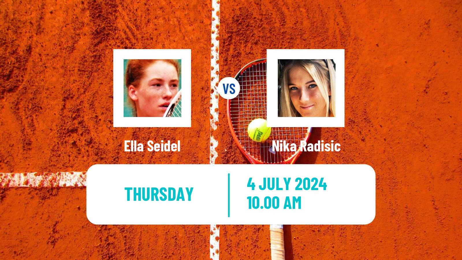 Tennis ITF W35 Stuttgart Vaihingen Women Ella Seidel - Nika Radisic