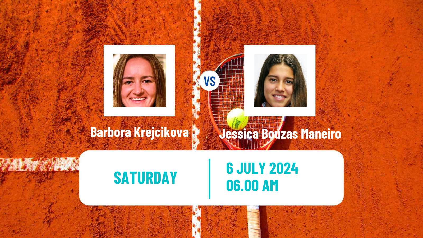 Tennis WTA Wimbledon Barbora Krejcikova - Jessica Bouzas Maneiro