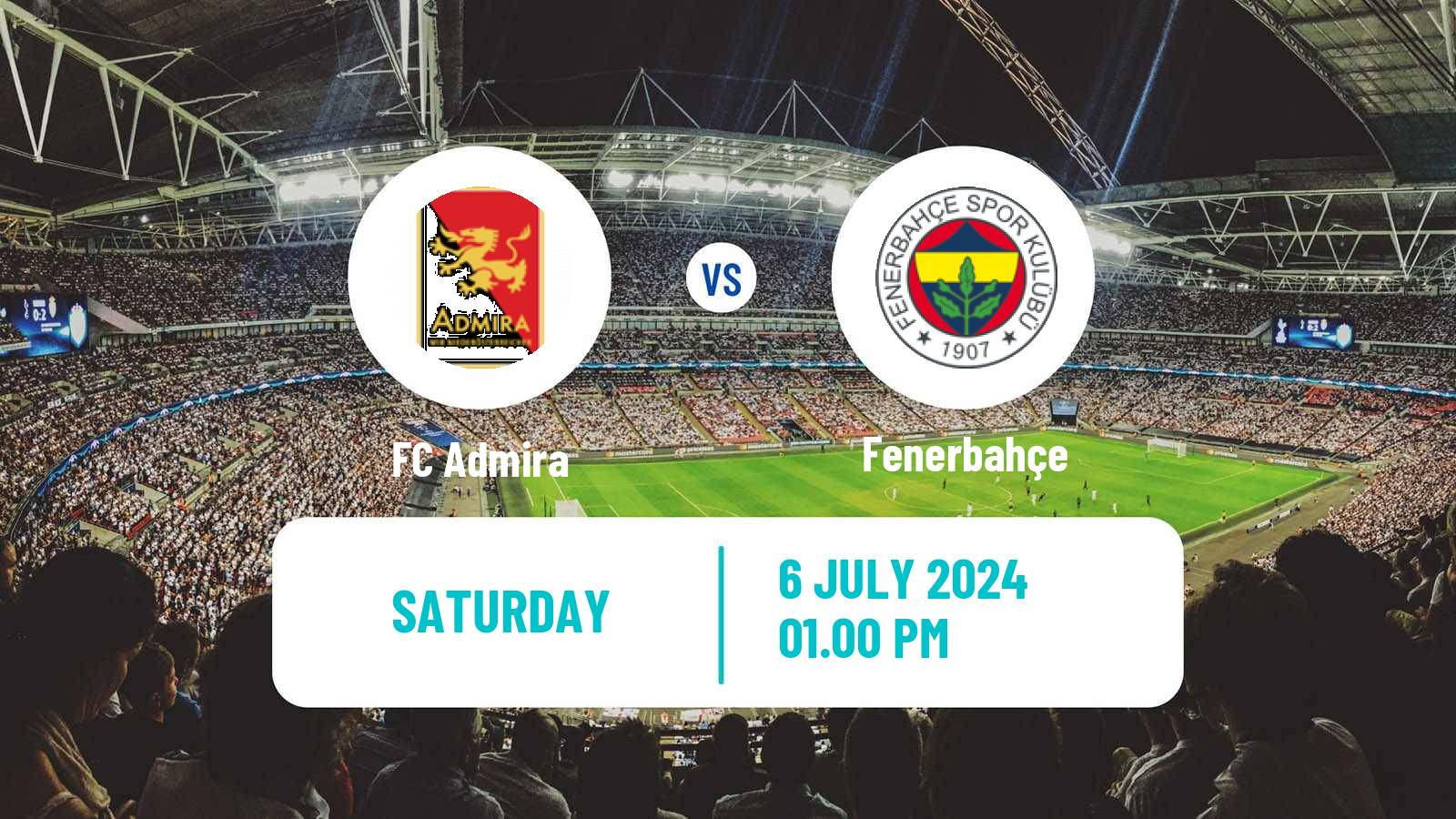 Soccer Club Friendly Admira - Fenerbahçe