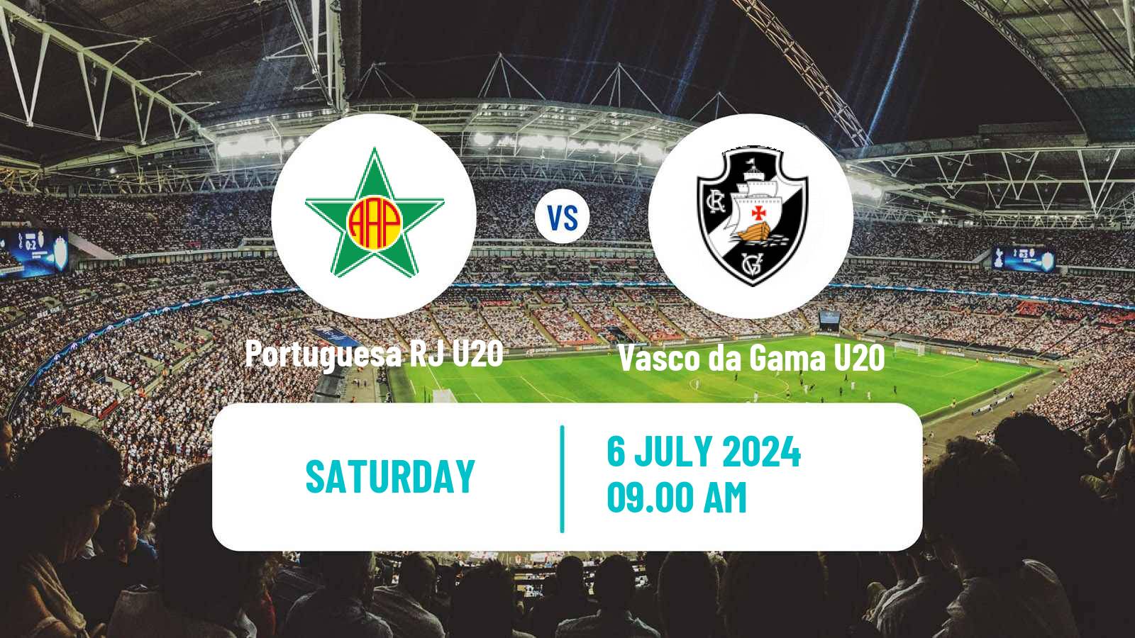 Soccer Brazilian Carioca U20 Portuguesa RJ U20 - Vasco da Gama U20