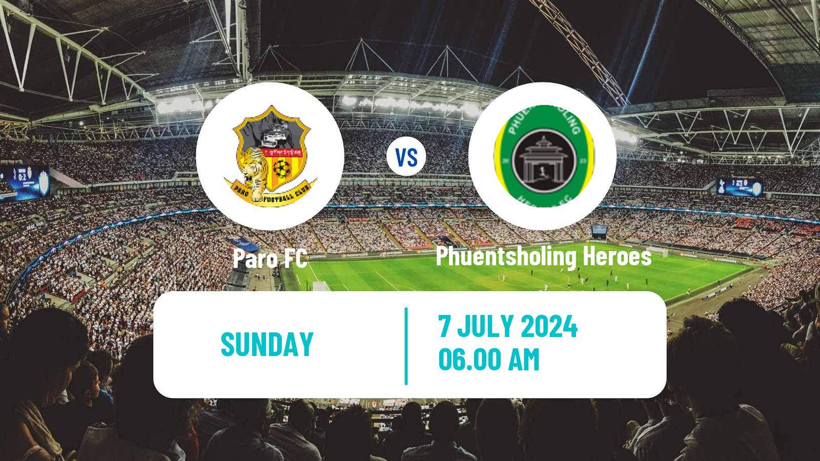 Soccer Bhutan Premier League Paro - Phuentsholing Heroes