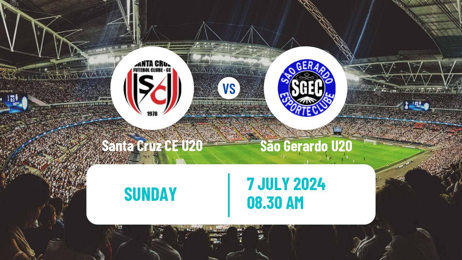 Soccer Brazilian Cearense U20 Santa Cruz CE U20 - São Gerardo U20