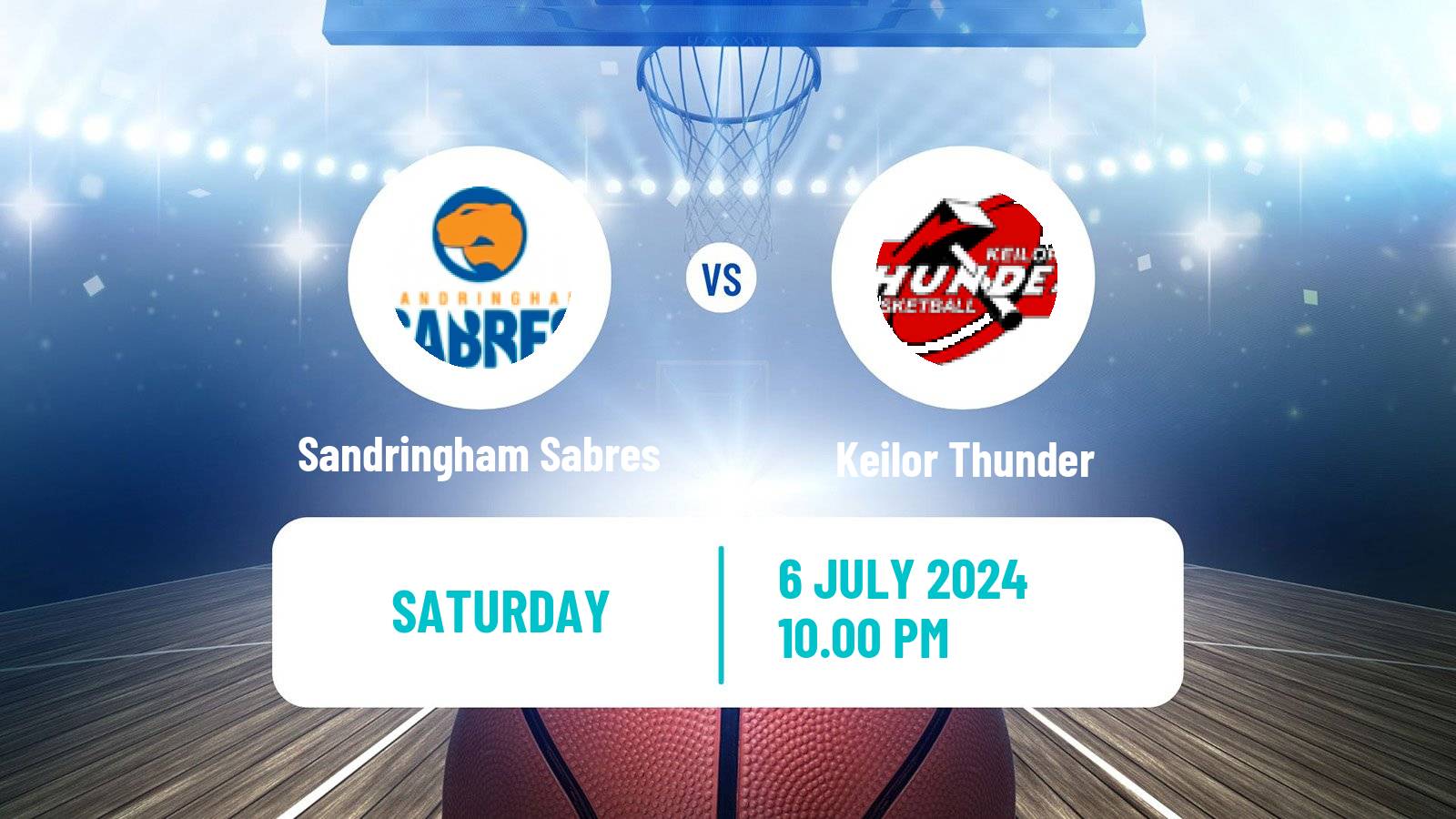 Basketball Australian NBL1 South Women Sandringham Sabres - Keilor Thunder