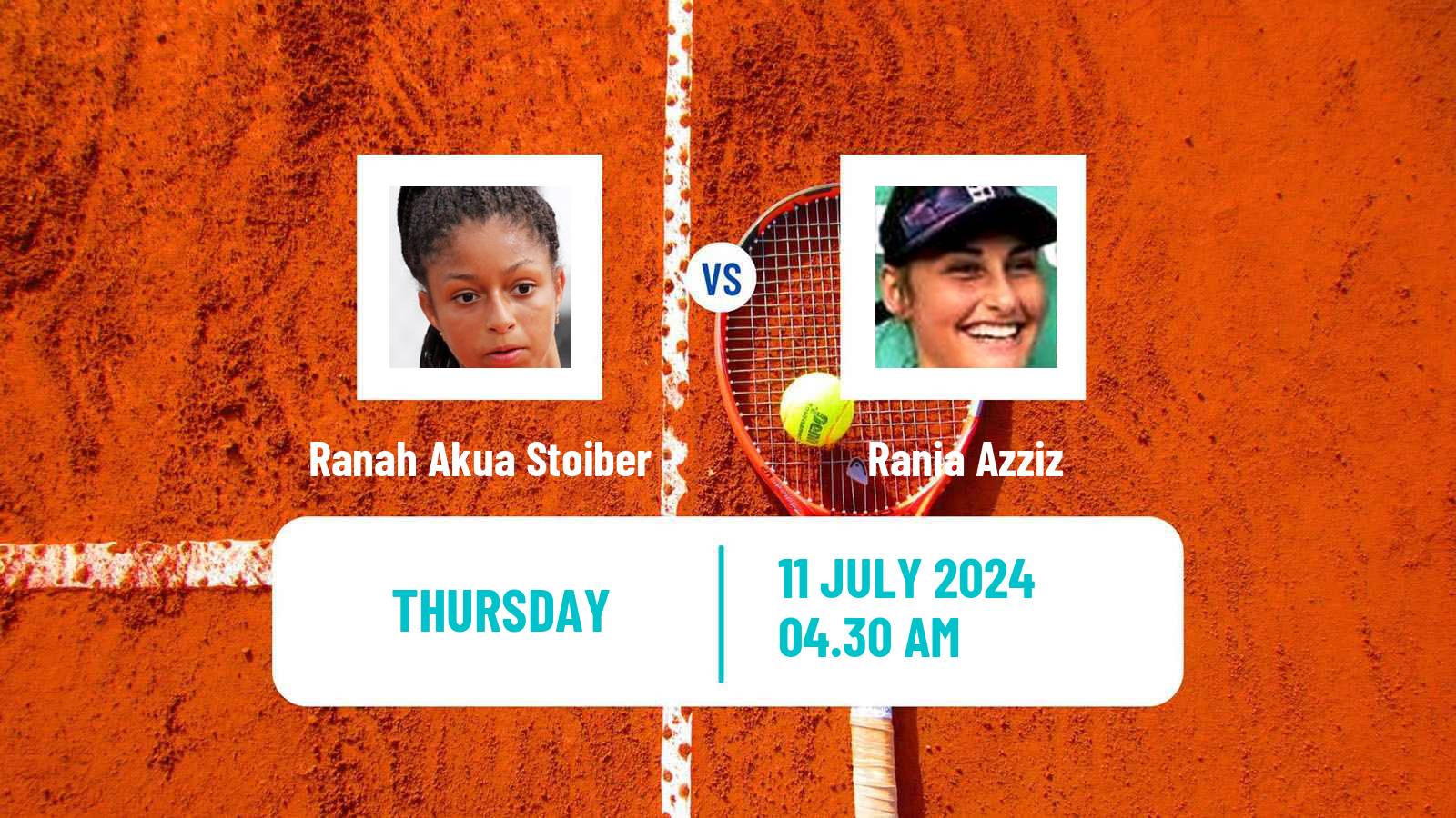 Tennis ITF W15 Bissy Chambery Women Ranah Akua Stoiber - Rania Azziz