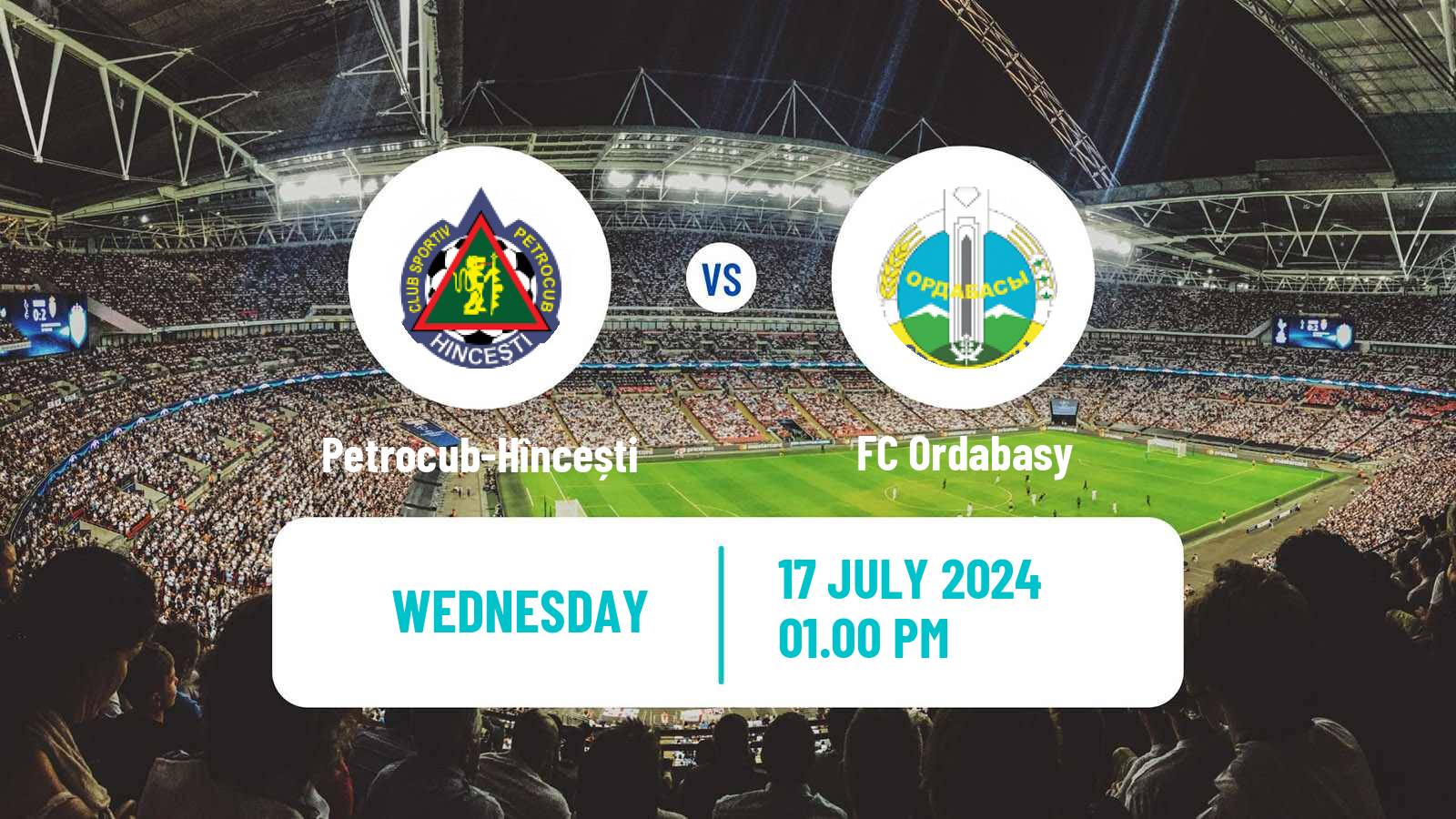 Soccer UEFA Champions League Petrocub-Hîncești - Ordabasy