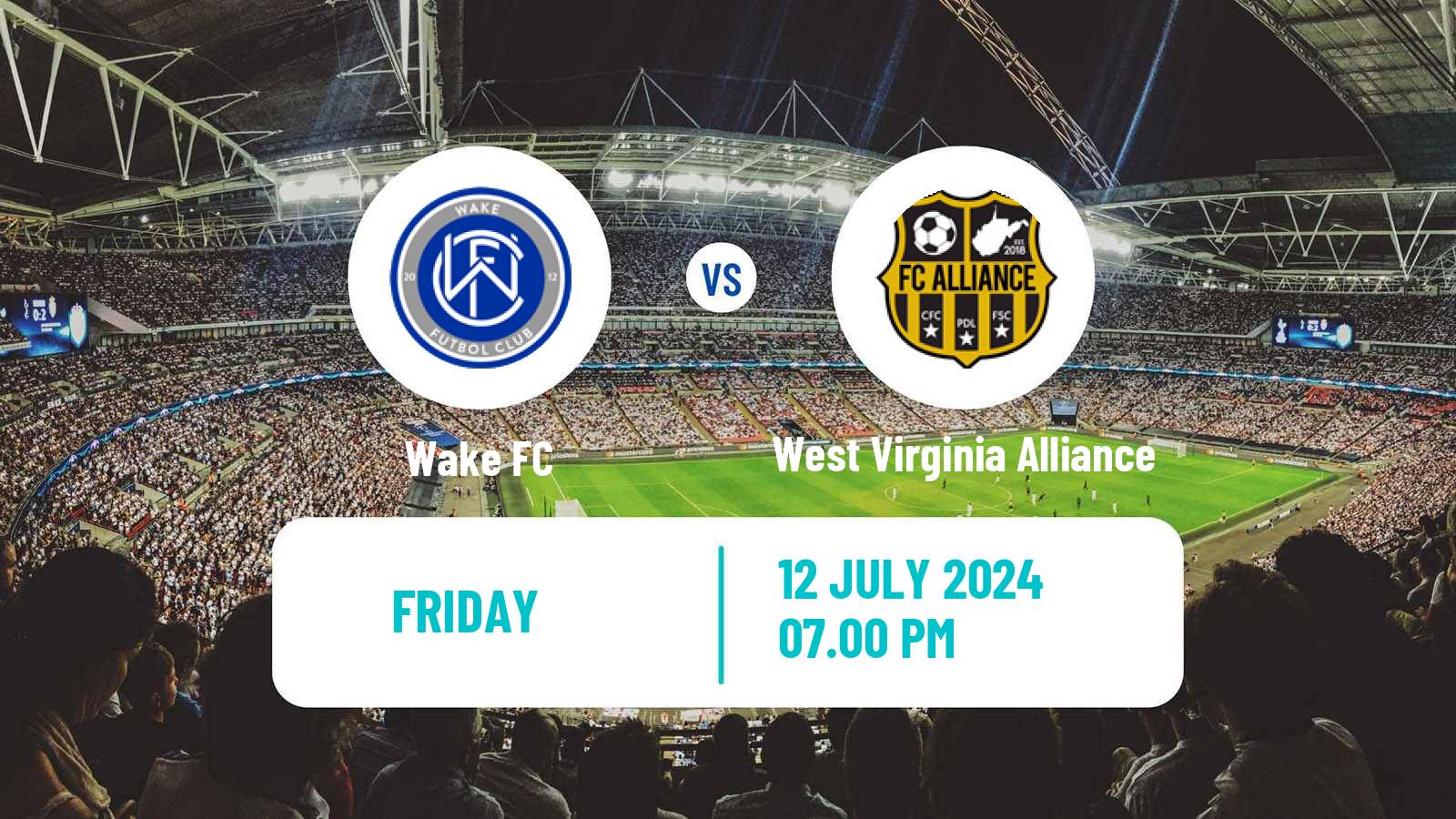 Soccer USL League Two Wake FC - West Virginia United