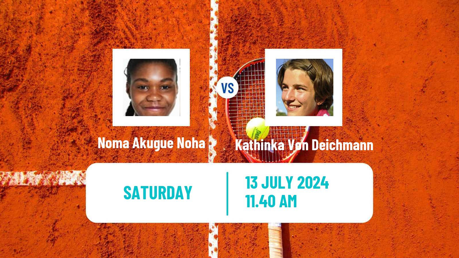 Tennis WTA Palermo Noma Akugue Noha - Kathinka Von Deichmann