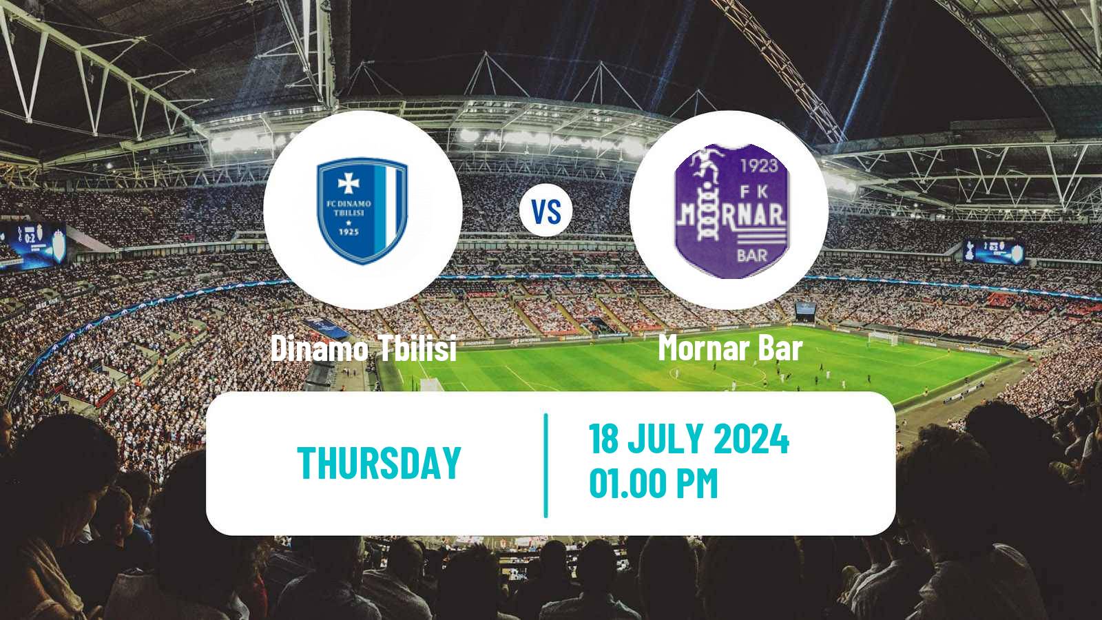 Soccer UEFA Europa Conference League Dinamo Tbilisi - Mornar Bar