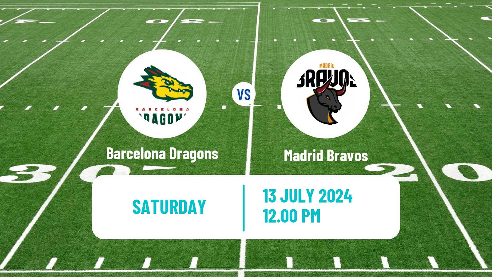 American football European League of American Football Barcelona Dragons - Madrid Bravos