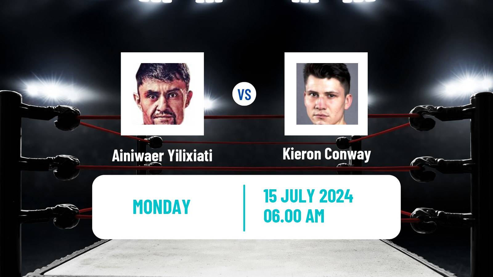 Boxing Middleweight Others Matches Men Ainiwaer Yilixiati - Kieron Conway