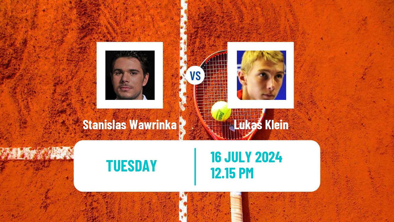 Tennis ATP Gstaad Stanislas Wawrinka - Lukas Klein