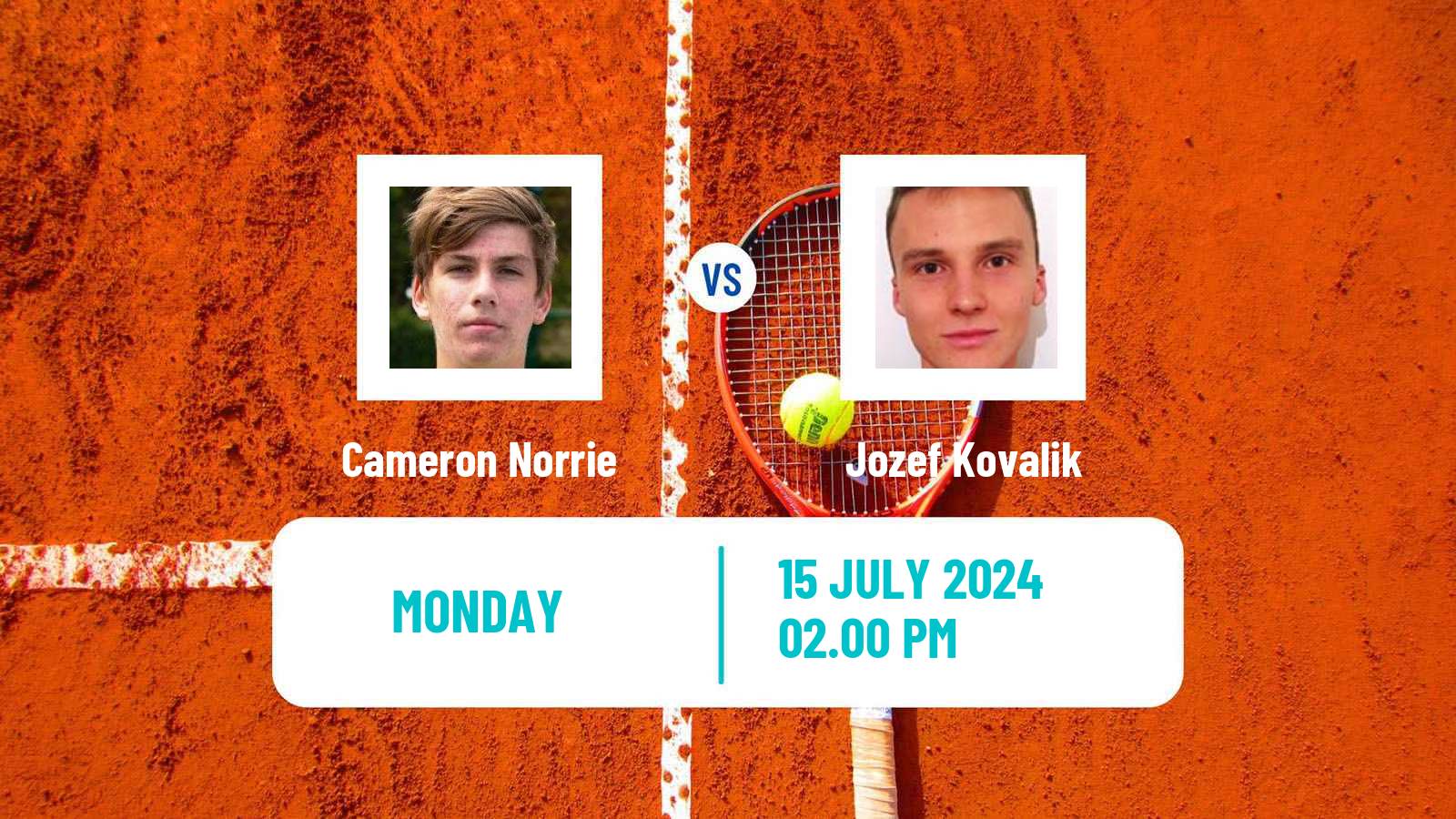 Tennis ATP Bastad Cameron Norrie - Jozef Kovalik
