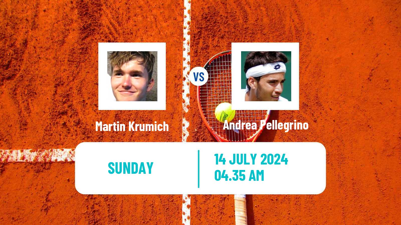 Tennis ATP Bastad Martin Krumich - Andrea Pellegrino