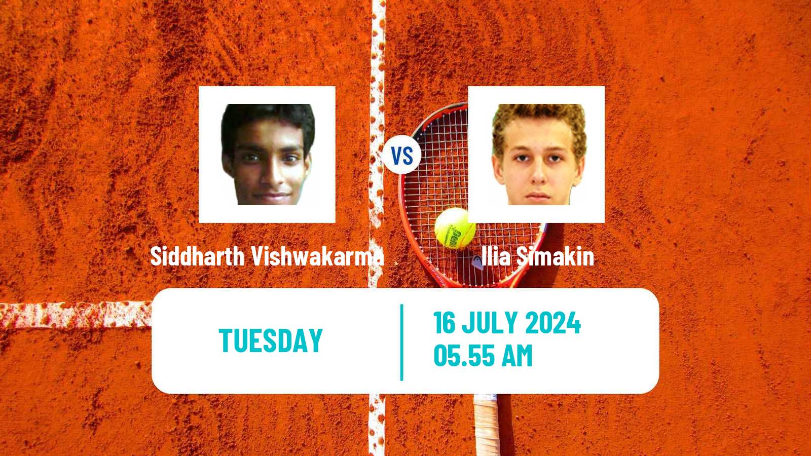 Tennis Astana Challenger Men Siddharth Vishwakarma - Ilia Simakin