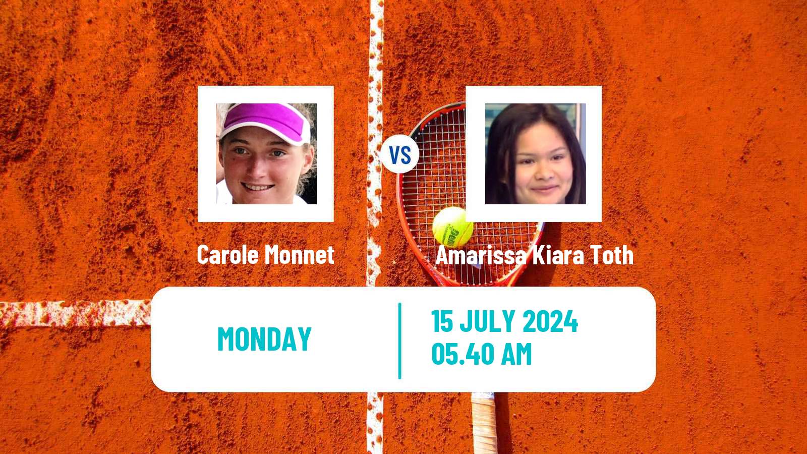 Tennis WTA Budapest Carole Monnet - Amarissa Kiara Toth