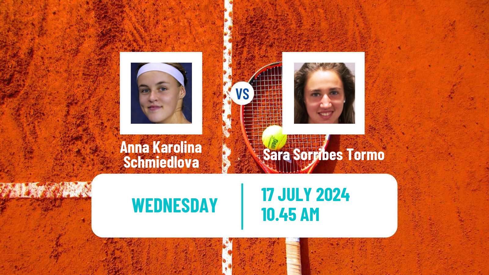 Tennis WTA Budapest Anna Karolina Schmiedlova - Sara Sorribes Tormo