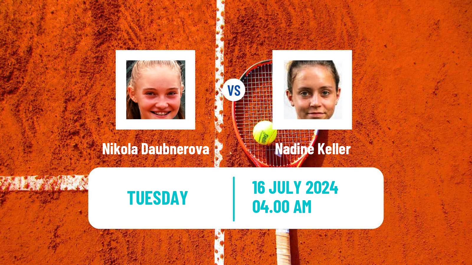 Tennis ITF W15 Kursumlijska Banja 12 Women Nikola Daubnerova - Nadine Keller